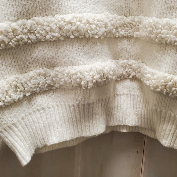Anthropologie Treaded Leaf cream sweater lg - Picture 3 of 4